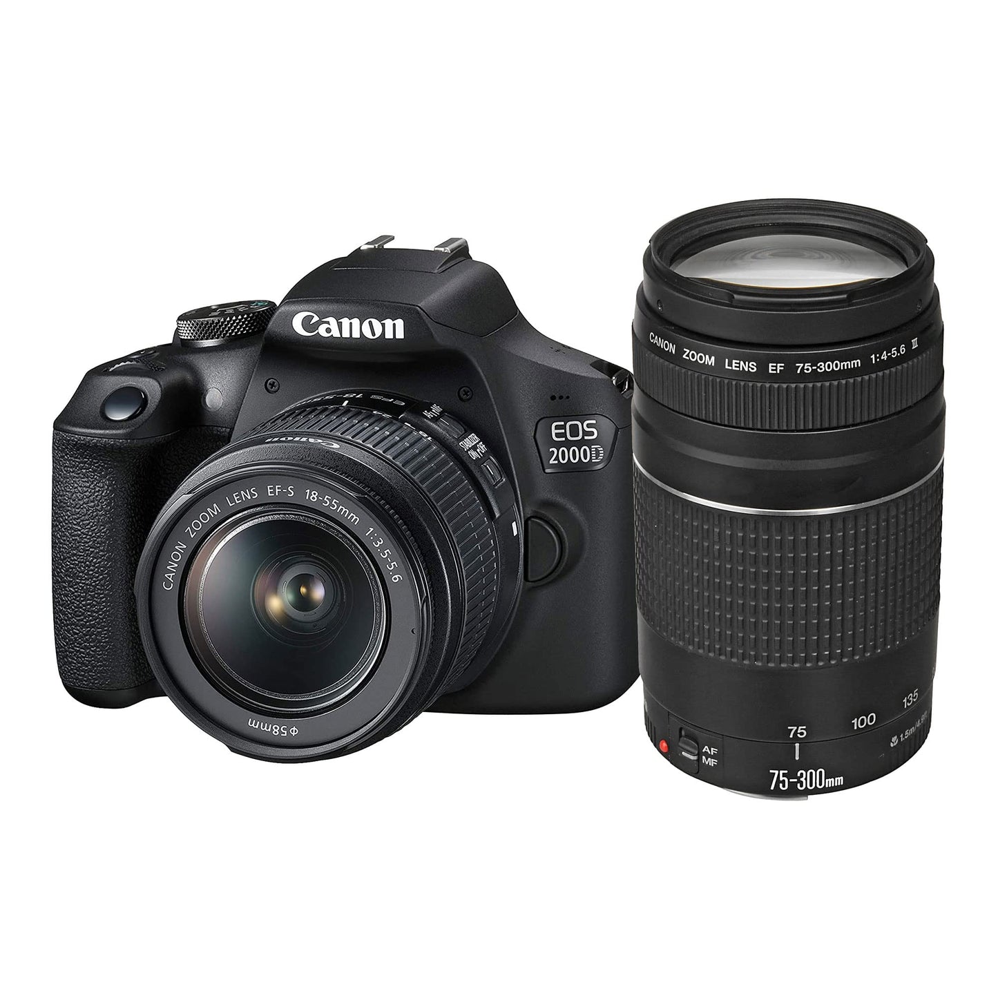 Canon EOS 2000D + EF-S 18-55mm f/3.5-5.6 IS II + seconda batteria aggiuntiva LP E10