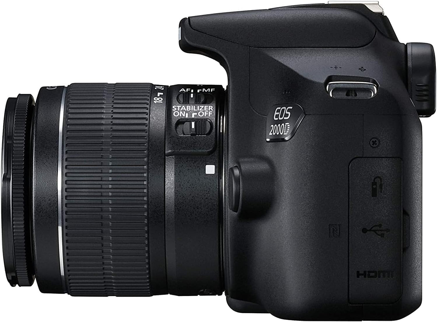 Canon EOS 2000D + EF-S 18-55mm f/3.5-5.6 IS II + seconda batteria aggiuntiva LP E10