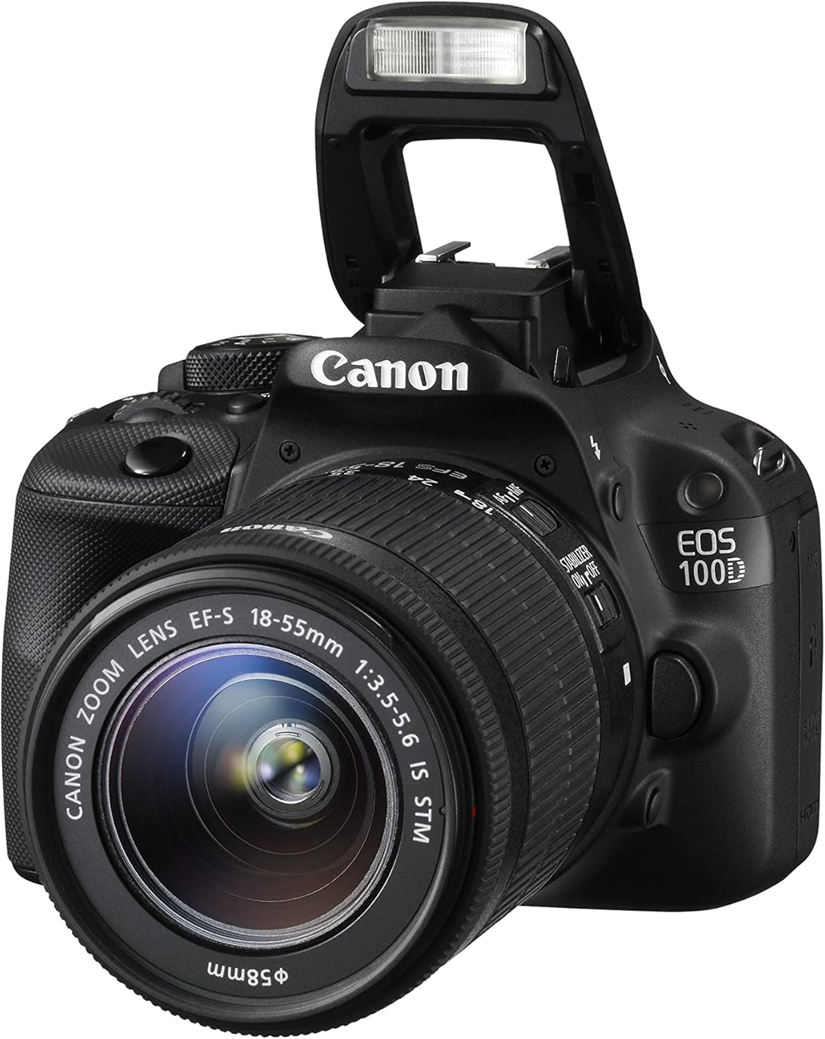 Canon EOS 100D DSLR fotocamera con obiettivo EF-S 18-55mm III - Nero (18MP, sensore CMOS) 3 pollici Touch Screen LCD