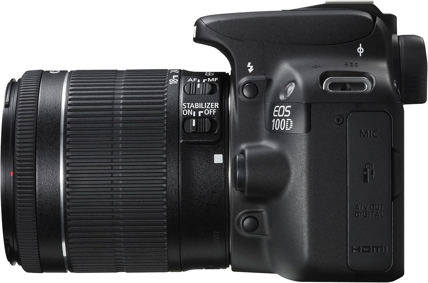 Canon EOS 100D DSLR fotocamera con obiettivo EF-S 18-55mm III - Nero (18MP, sensore CMOS) 3 pollici Touch Screen LCD