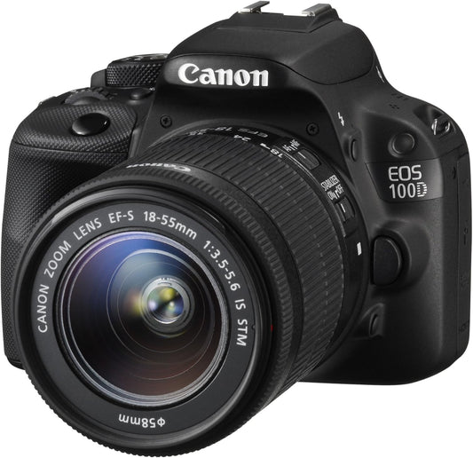 Canon EOS 100D DSLR fotocamera con obiettivo EF-S 18-55mm III - Nero (18MP, sensore CMOS) 3 pollici Touch Screen LCD